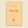 « Choses lues » de Marcel Cohen