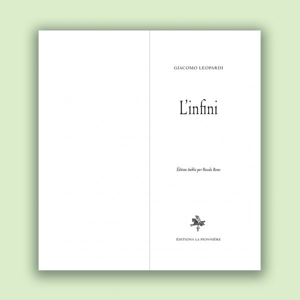 « L'infini » de Giacomo Leopardi – Image 2
