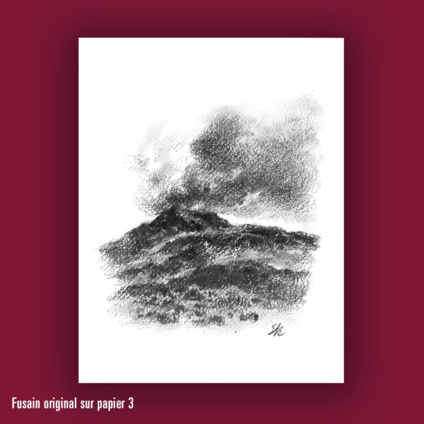 « Homère au royaume des morts a les yeux ouverts » avec fusain, Gérard Macé, Stanislas Bouvier – Image 4